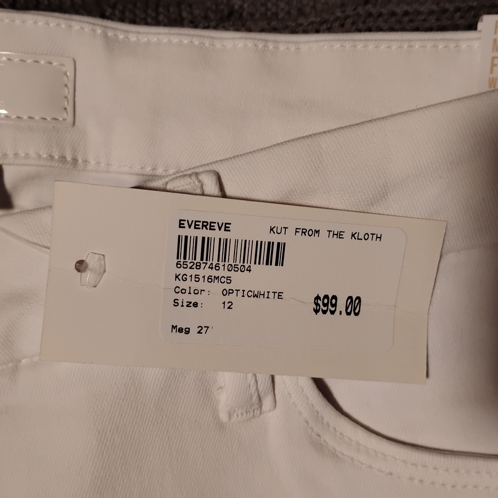Kut from the Kloth Optic White Wide Leg Pants